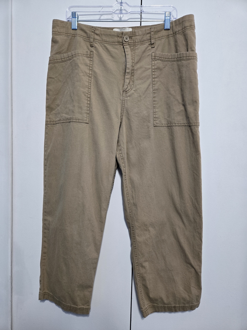Lucky Brand Women’s 12/31 Tan Utility Crop Pants Patch Pocket Stretch‎